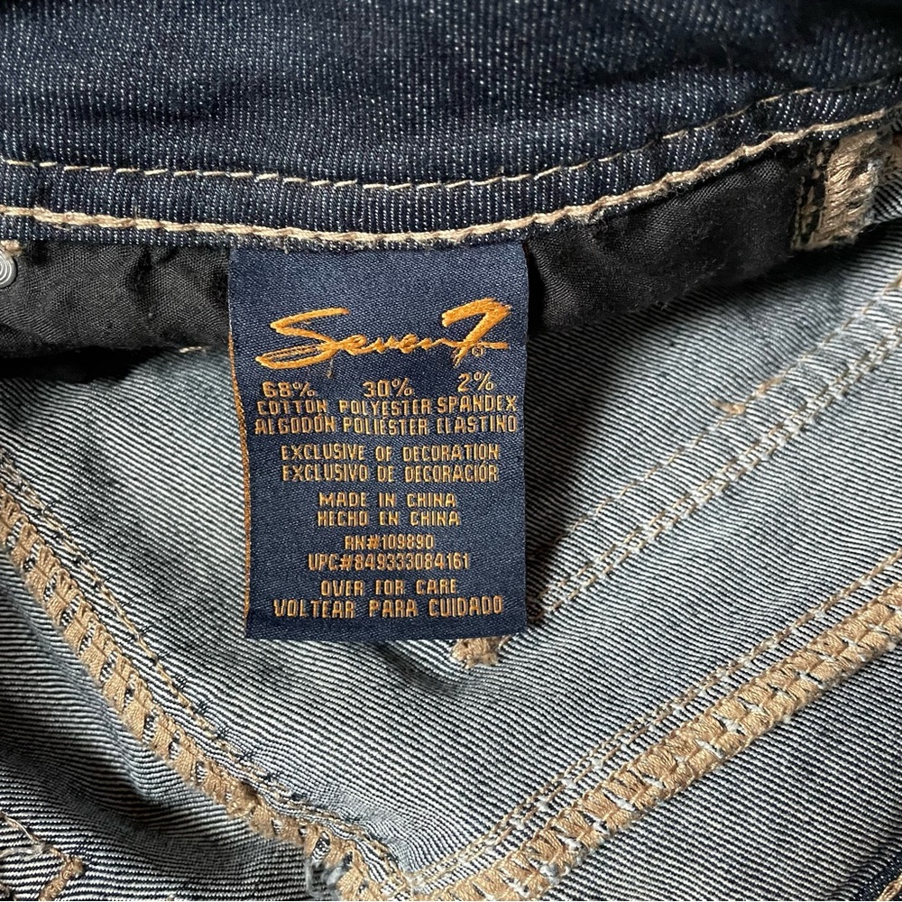 Seven7 Women's Dark Blue Straight Leg Jeans - Picture 8 of 10